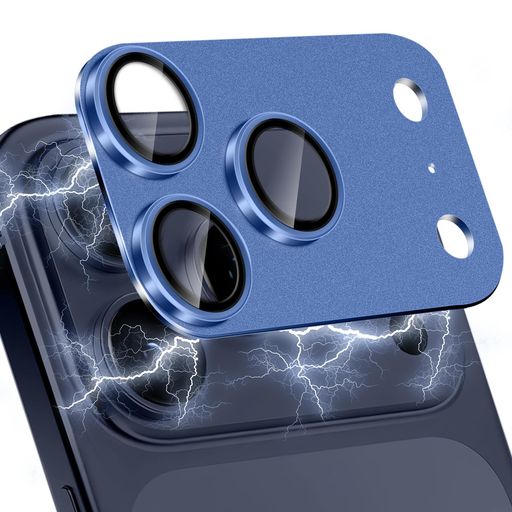 [対応機種]HinnwerカメラカバーiPhone17Pro対応します。日本製旭硝子素材を使用してフィルムは自動吸着層により、位置を合わせて優しく置くだけで、誰でも簡単に気泡が入りにくく、きれいに貼り付けることができます。 [日本製旭硝子素...