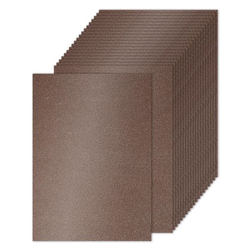 PATIKIL20シートのブラウングリッターカードストックペーパー8.5x11インチ250gsmスクエアプレミアムスパークリーペーパークラフトカードストックペーパースクラップブックカード作りDIYアー…