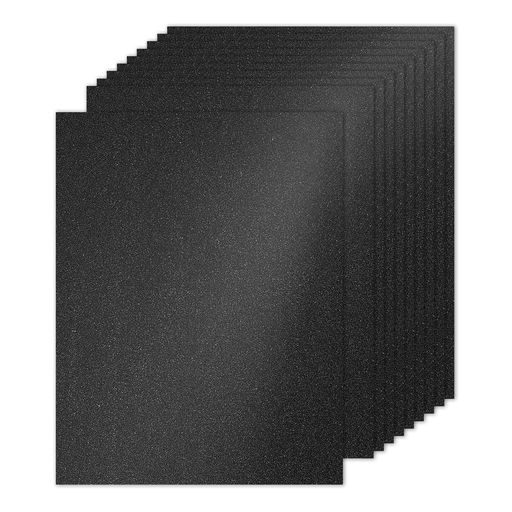 PATIKIL10シートのブラックグリッターカードストックペーパー8.5x11インチ250gsmスクエアプレミアムスパークリーペーパークラフトカードストックペーパースクラップブックカード作りDIYアー…