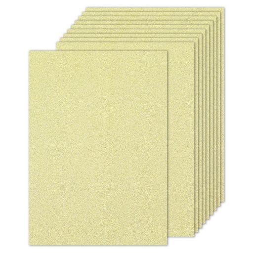 PATIKIL10シートのライトゴールドグリッターカードストックペーパーA4250gsmスクエアプレミアムスパークリーペーパークラフトカードストックペーパースクラップブックカード作りDIYアート…