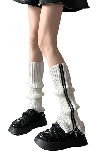 [Ekieta]レッグウォーマー足首ウォーマーレッグウォーマーレディース暖かい防寒靴下y2k修正された脚の形状制服カフスカバー女性レッグカバーソックスルーズソックス冷え対策厚手可愛い…の商品画像