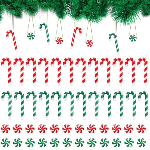 【クリスマスオーナメント】人気のロリポップやキャンディーケーンデザインのクリスマスツリーオーナメントです。色が鮮やかで、みんなの注目を集める間違いなし。 【素材】クリスマスキャンディオーナメントは品質良いプラスチックでできており、壊れにくく、軽量で耐久性があり、繰り返して使用可能です。 【クリスマスツリー飾り】程よい大きさで、クリスマスツリーにぶら下げて、クリスマスを楽しく盛り上げます。詳しいサイズは写真を参考してください。 【適用場合】クリスマスツリーの飾りはもちろん、ドアに掛けたり、壁に引っ掛けたりなど、インテリアの装飾としてもお楽しみいただけます。 【パッケージ】キャンディクリスマス飾り48個セット。