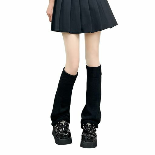 [YANYULI]ワイドレッグウォーマーニットロングソックス冷房対策保温防寒冷え取り足首ウォーマー暖かい締め付けないルーズゆったり地雷系y2kサブカル系原宿制服ソックス睡眠フィットネス…の商品画像