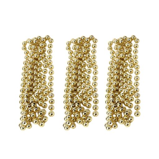 LABRIMP3個ビーズのガーランドクリスマスパーティーハンギングチェーンゴールドビーズガーランドクリス..