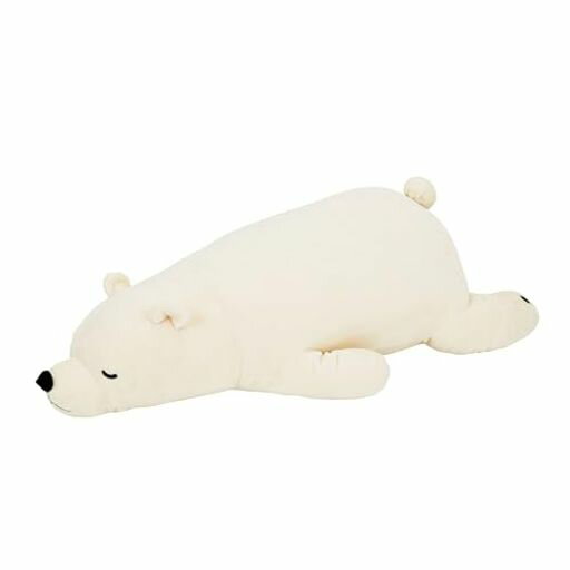 Rakuten - LIVHEART抱き枕プレミアムねむねむアニマルズしろくまのラッキーLサイズ(全長約76cm)ふわふわもちもちぬいぐるみだきまくらプレゼント28977-11