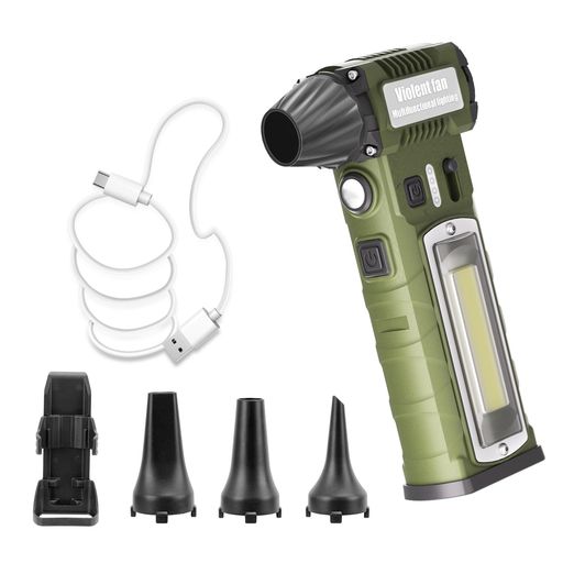 Perraceエアダスターコガタブロワー【280000RPM超強風・8000mAh大容量】電動エアダスター充電式LEDライト搭載無段階風量調整ブロワー小型軽量コンパクトUSB-C充電式150分連続稼働コガタブロワ…