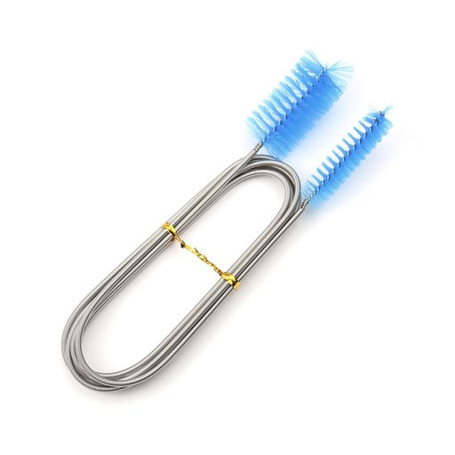 チューブブラシホースクリーナー水族館チューブブラシ水族館フィルターブラシチューブ両頭水槽クリーナーブルー(155cm)