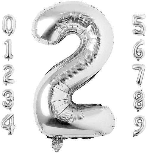 樂天商城 - 数字バルーン40インチ大きい【数字2】ナンバーバルーン誕生日風船飾りアルミ風船約90cmビッグハッピーバースデー飾り付け結婚式パーティー記念日ウェディングイベント装飾デコレーシ…