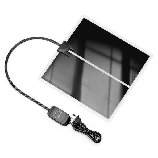 Yjhyuxi爬虫類ヒーター28x28cmパネルヒーター【インボイス制度登録店】ハムスター/亀/両生類/小動物用ヒーター20°C~50°C恒温0.5°Cずつ調節デジタル温度表示過熱保護装置付冬対策取扱説明書…