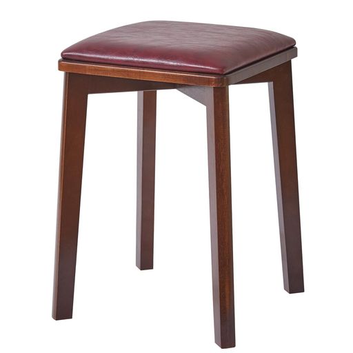 Aibijuスツール木製スタッキングチェアドレッサーチェア天然木椅子腰掛けスタッキングスツールPU皮革座..