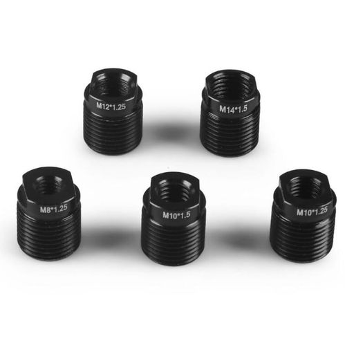 【セット内容】シフトノブ アダプター5個入。 【サイズ】M8x1.25/M10x1.5/M10x1.25/M12x1.25/M14x1.5 。 小型・軽量設計で、簡単に収納できるため、外出時にも持ち運びやすい。 【素材】高品質なアルミ合金素材を使用しており、優れた耐腐食性と耐摩耗性を備えています。長期間の使用でも高い耐久性を維持し、信頼性のあるパフォーマンスを提供します。 【取り付けが簡単】取り付けに際して切断や穴あけは一切不要。簡単な取り付けで、時間と労力を節約し、車両へのダメージのリスクを軽減します。初心者でも安心して作業できます。 【幅広い適用】このシフトノブアダプターは、ユニバーサルデザインを採用しており、さまざまな車種に対応可能です。多様なニーズに応え、快適な運転体験を提供します。