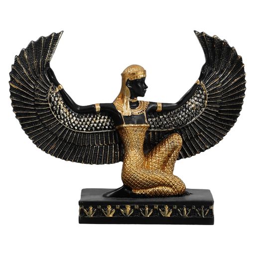 DECHOUSエジプトの女神イシス像樹脂製デスクトップ装飾品彫刻フィギュア12.5x9.7x4.5Cm室内インテリア..