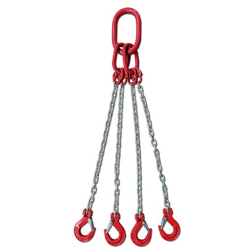 チェーンスリング3t1.5m4本吊りチェーン径6mm吊りクランプ・吊りベルトチェーンブロックスリングフック..