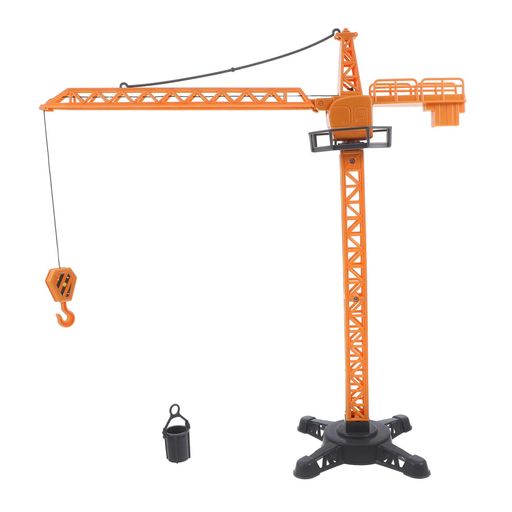 NUOBESTYクレーン車おもちゃタワークレーン建設車両模型可動回転伸縮アーム組み立てプレイセットプラス..