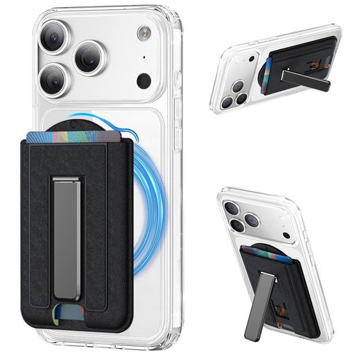 [Jaligel]スマホスタンドMagSafe対応カードケースカード入れMagSafe対応ウォレット調節可能なスタンド落下防止マグネットカードホルダーiPhone17/16/15/14/13/12シリーズ対応磁気ウォレット