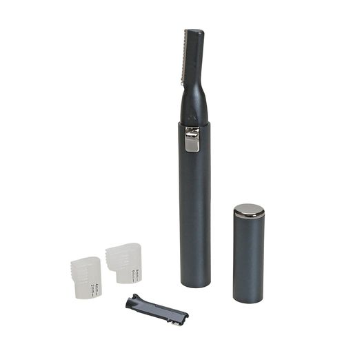 ロゼンスターメンズフェイスシェーバー電動乾電池式5mm刃25mm刃眉コーム付き4種毛長さ調整軽量ペンシル..