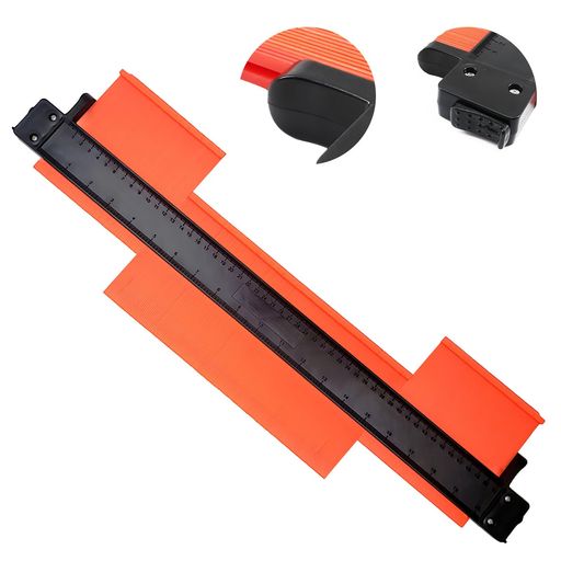 NODIBRO型取りゲージ大型測定サイズ51cmコンターゲージ曲線定規CMとInchの目盛り付きロック付きイレギ..