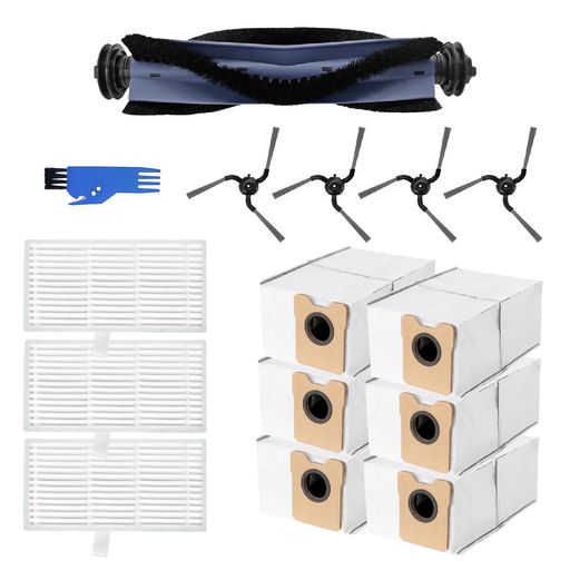 安心して使えるフィット感:eufyRobotVacuumAuto-EmptyC10に対応したロボット掃除機用消耗品・交換用アクセサリーです。機種専用設計のため正確にフィットし、初めての交換でもスムーズに取り付け可能。※互換品のため、ご購入前に必ず対応機種をご確認ください。 必要なものが揃うセット:メインブラシ1点、サイドブラシx4、ダストフィルターx3、交換用紙パックx6を含む消耗品セット。日常メンテナンスに必要な交換パーツをまとめて揃えられます。 清潔を保つ集塵袋設計:抗菌機能付き交換用紙パックを6枚セット。ホコリやゴミをしっかり密閉し、交換時の飛散を抑制。自動集塵ステーション対応の交換用紙パックとして、清潔な集塵環境を保ちます。 安定した清掃を支える主ブラシ:高耐久メインブラシが床面のゴミや髪の毛を効率よく掻き出し、ロボット掃除機本来の清掃性能を安定してサポートします。 日常使いしやすいメンテナンス:フィルターは定期交換しやすい設計で、吸引力低下や性能劣化を防止。eufyAuto-EmptyC10を快適な状態で使い続けられます。