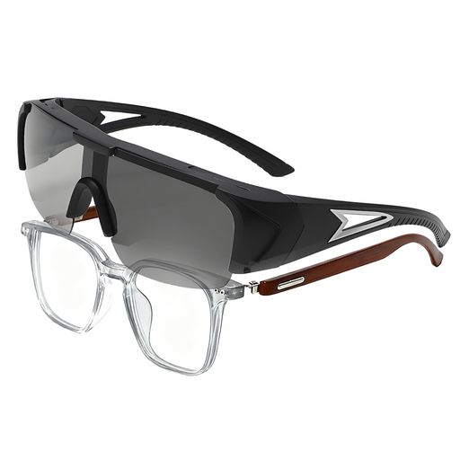 [FEISEDY] 眼鏡の上からサングラス 調光レンズ ハーフフレーム オーバーサングラス UV400保護 レディーズ メンズ カラーレンズ ドライブ 釣り おしゃれ 度なし 非偏光 ユニセックス B1605