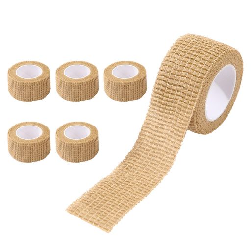 【製品仕様】6巻装、サイズ:幅2.5 cm、長さ約4.5 m。 【適用範囲が広い】足首、指、手首など体のさまざまな部位に適しており、リビングチェア、ダイニングチェアなどの家具にも使用でき、椅子の脚を効果的に保護することができる。 【耐水性】耐水性に優れ、汗をかいてもお風呂に入っても落ちにくく、体のあらゆる部位にフィットし、使い心地が良い。 【高品質材料】高品質不織布材料を採用し、防水防汗、通気性が良く、緩みを調節でき、脱落しにくい。 【自己粘着性】弾性包帯は毛髪に付着せず、引き裂くと痛みを感じず、残留物も残らない。