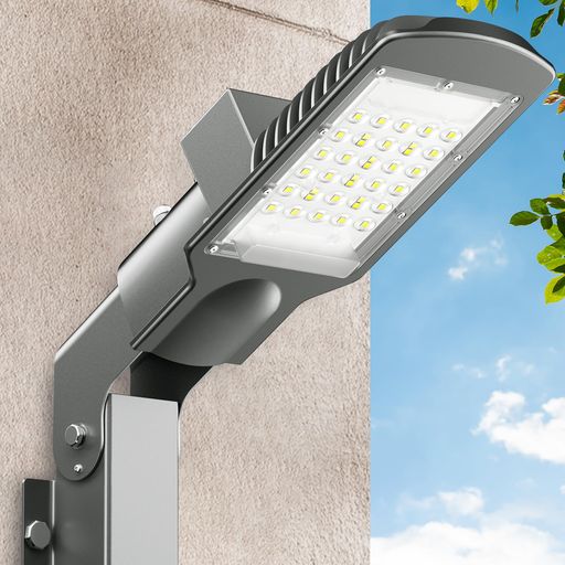 Sports, Outdoors - 【小形・軽量化】SUKITENLED防犯灯道路灯50W8000lm街路灯街灯外灯IP66防水耐塩形耐食性明るさセンサ付きポールライトポール灯電柱照明屋外用道路照明器具配線工事角度可変機能工業団地車道…