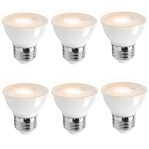 樂天商城 - WanllybleLEDスポットライトE26口金LED電球6W600LMハロゲン電球50W形相当集光タイプ30°Ra95+高演色省エネ調光器非対応AC100-240V(ホワイト電球色6個セット)