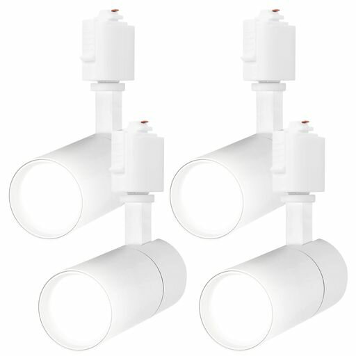 Rakuten - ライティングレール用スポットライト昼白色100W相当消費電力10W大光量1000LM照射角度調節可能一般家庭照明/演出照明/商業施設/店舗・商品展示用照明(白い4個セット)