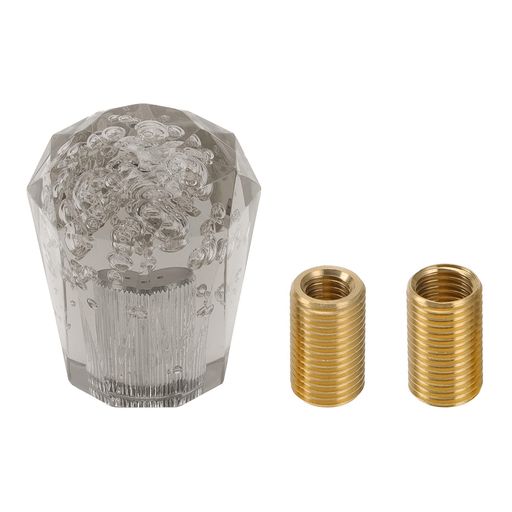 TUCKBOLD車用シフトノブ6cm|フロントシフトレバーノブユニバーサルオートマチックおよびマニュアル車用アクリルブラック2アダプター付き1セット