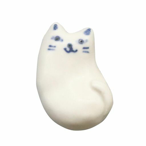 樂天商城 - クラフトマンハウス日本製手作り手書き染猫陶器箸置・シロ