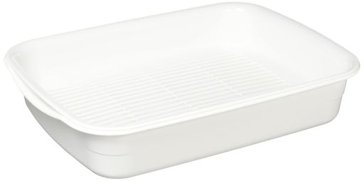 リス水切りかごホワイトW26.6xD35xH7cmH&Hクッキングバット日本製