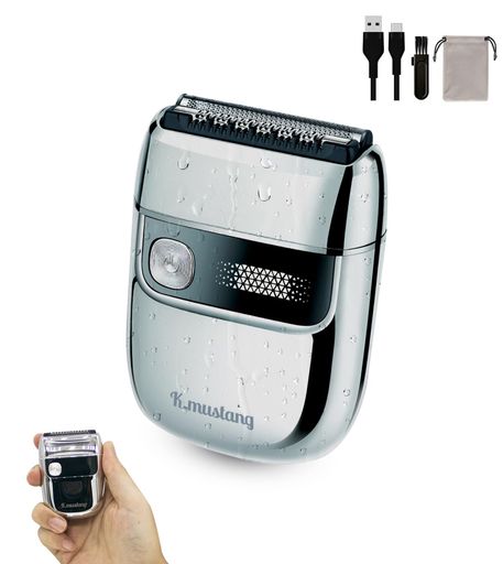 ミニシェーバー小型miniシェーバーメンズシェーバー電気シェーバー往復式シェーバーUSB充電式Type-Cロック機能付きIPX5防水旅行用出張用外出先や髭剃り連続使用90分