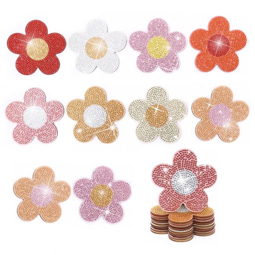 樂天商城 - BAYAGIN花形コースター10PCSダイヤモンドアートキットクリスマスプレゼントカップマット手芸キットダイアモンドアートセットかわいい5Dダイヤモンド塗装キットDIYダイヤモンドペインティ…