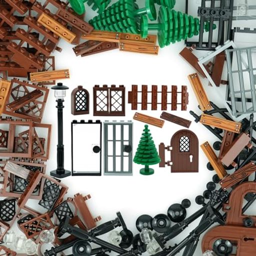 Other - 130個の窓ドア街灯階段パーツ、ビルディングブロック家のアクセサリー、互換クラシック建築ブロックのおもちゃ6歳以上の子供向け