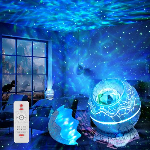 ZEAKOC リモコン式 オーロラスタープロジェクター プラネタリウム 家庭用 14種点灯モード 音楽再生 音声制御 輝度/音量/波紋回転スピード調整可 タイマー機能付き ロマンチック雰囲気作り …