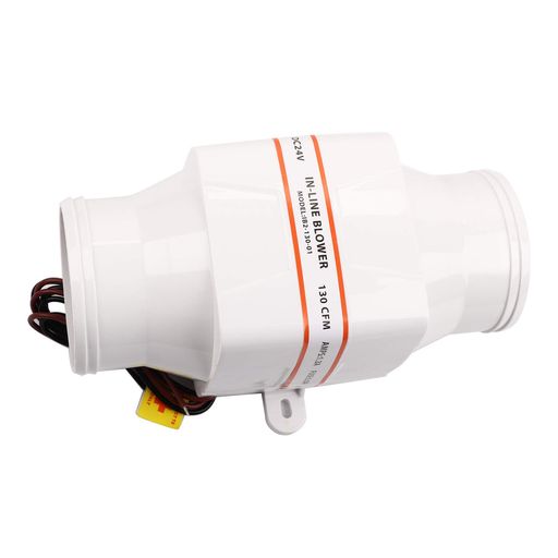 Yosoo電動換気ファンヨット換気ファンダクト用換気扇ブロワーダクト用ダクト換気ファン強力ファンDC12V/24Vオプションエンジンコンパー..