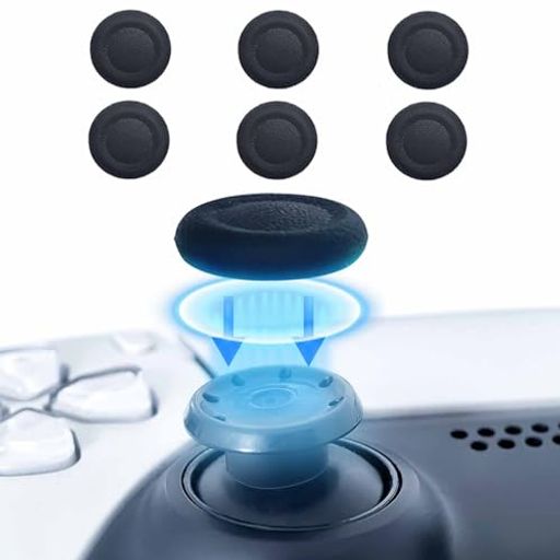 Battery - PS5コントローラー交換用スティックキャップ6個キットPS5/PS4/PS5Edgeコントローラー対応交換用ジョイスティックキャップホコリ防止取り付け簡単全面保護滑り防止快適なグリップ
