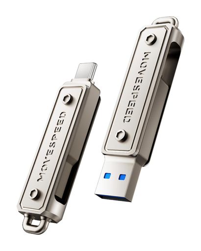 MOVESPEEDUSBメモリ2in1【スマホ使用可&PC対応可】USB3.0USB-Cタイプcフラッシュメモリ外付けメモリ最大読込速度130MB/秒Type-A/Type-C両対応小型ポータブルLJSeries(64GB)(2.0)