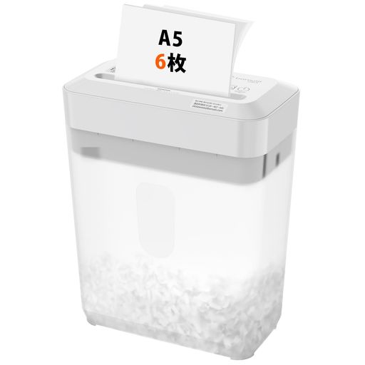 其它 - bonsaiiシュレッダー6枚A5同時細断卓上可能家庭用連続細断2分5x15mm細密クロスカットカード類対応電動6L容量コンパクトライトグレーC292-A