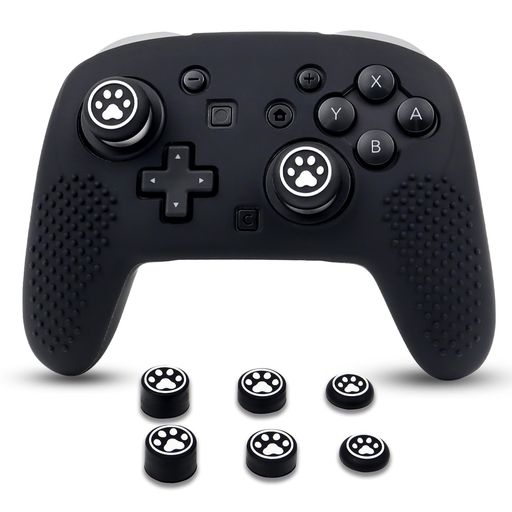 安全な保護:Switch 2 Pro用コントローラー保護ケースは100%シリコン素材で作られており、人間工学に基づいた柔らかな手触りで、ゲーム中に快適な操作感を提供します。 パッケージ内容:Switch 2 Pro用コントローラー保護ケース。パッケージには、コントローラーシェル1個、ジョイスティックカバー2個が含まれており、コントローラーを全面的に保護します。このシリコン製コントローラー保護ケースはSwitch 2 Proコントローラー専用です。他のコントローラーには適していませんのでご注意ください。 取り付け簡単:Switch 2 Pro用コントローラー保護ケース。Switch 2 Pro用コントローラー保護ケースは、工具なしで簡単に取り付け・取り外しできます。コントローラーと完全に互換性があり、操作性に影響を与えません。 快適な使用感:Switch 2 Pro用滑り止めシリコン保護ケースは、摩擦による快適なグリップを提供し、ゲーム中の滑りを防ぎ、汗をかいた手の心配もありません。