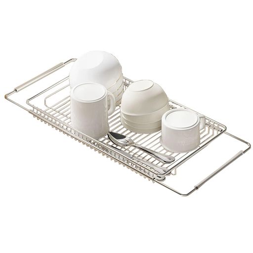 Stainless Goods - 水切りラック折りたたみ伸縮ステンレス大容量横置流れるキッチンキッチン用品台所収納キッチン収納棚おしゃれ北欧収納お皿も水筒もキッチンラック調理台水切り省スペース組み立て簡…