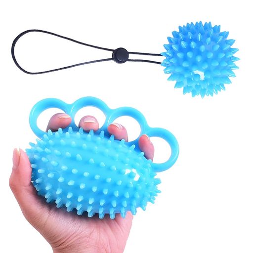 RolinRoly2セットリハビリリハビリテーションボール手指握力強化道具回復トレーニング血液循環ストレス発散筋力トレ指の強化(リハビリ(ブルー)+マッサージボ...
