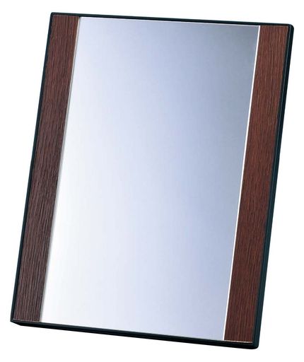 木目調スタンドミラーBR