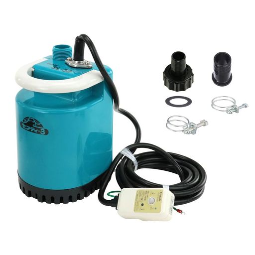 口径:15mm、全揚程:2m、吐出し量:30L/min 電源:単相100V、定格消費電力:115/150W(50/60Hz) 液体:清水、ケーブル長:約3.5m、重量:約3.1kg 付属品:カップリングナット・竹の子25mm用/15mm用・パッキン・ホースバンド25mm用/15mm用 ケーシング・外筒・羽根車:合成樹脂、電動機:ADC、主軸:SUS