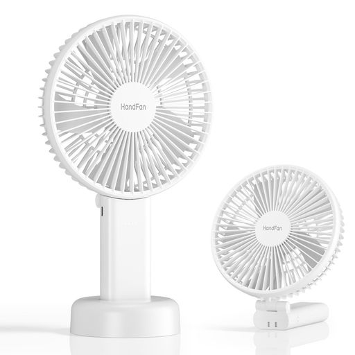 HandFan 手持ち扇風機 ハンディファン 大風量 16.5cm 広域送風 4000mAh 最長 34 時間連続稼働 6段階自然風付 静音 Type-C 充電式 180° 折りたたみ 手持ち/卓上扇風機 熱中症・暑さ対策
