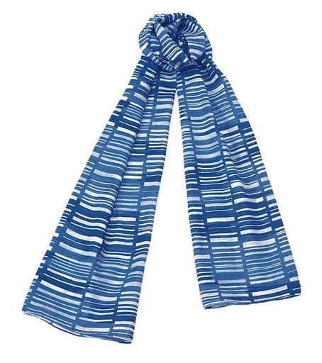 山本仁商店TOIROガーゼチーフすだれBブルー【1642-B】UVケア加工シンプルモダン日本製