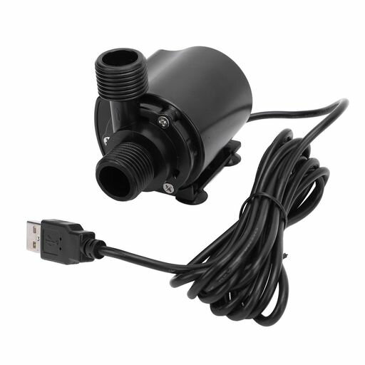 水中ウォーターポンプ、4W500L/H180cmリフトIP68USBブラシレス噴水池ポンプ、流量調整機能付き、水槽水族館、庭の彫像に最適