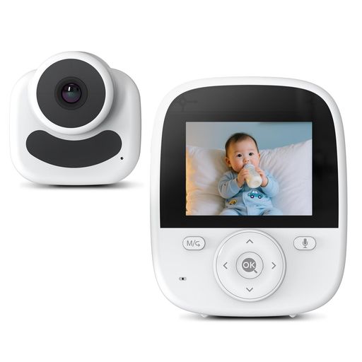 Vizolinkベビーモニター見守りカメラ双方向音声通信2.8インチ画面夜視機能AIノイズキャンセリング温度監視タイマー給餌リマインダーAPPやWifi不要