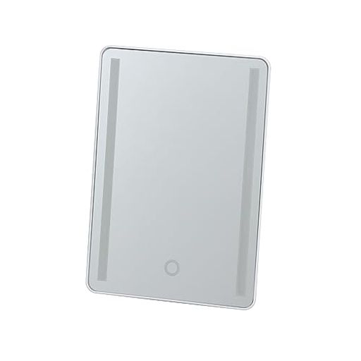 Rakuten - Belca(ベルカ)卓上ミラーLEDライト付き卓上ミラー幅18.5x奥行4x高さ25.5cmホワイト明るさ調節可能スタンドミラーメイクアップミラー化粧鏡鏡DI-LT