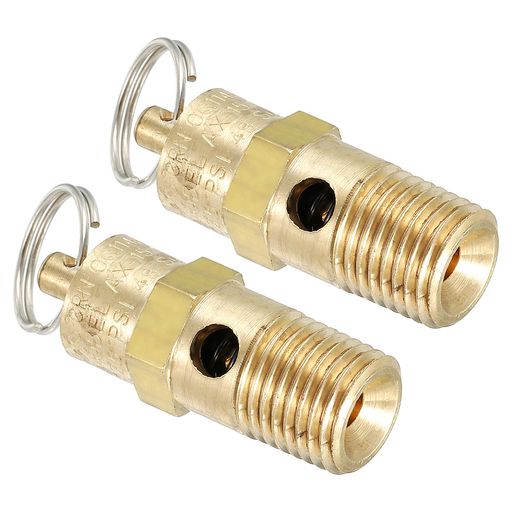 PATIKIL 1/4オスNPT 安全弁 2個 圧力開放弁 エアリリースバルブ エアコンプレッサ...