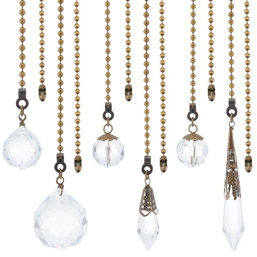 BENECREAT6本セット天井ファンチェーン延長チェーンダイヤモンドペンダントヴィンテージ装飾オーナメント天井扇風機テーブルランプ照明器具ベッドサイドランプ